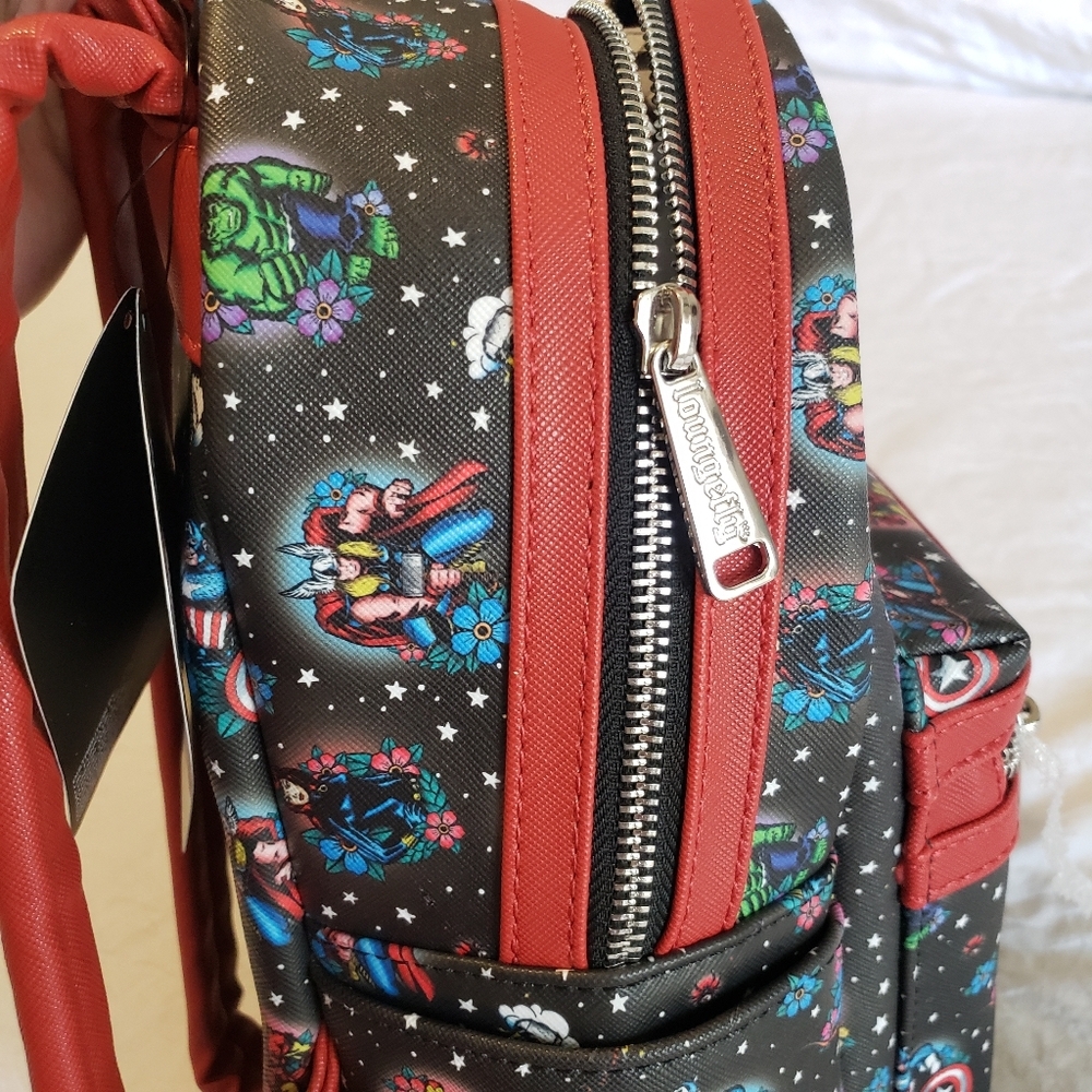 NEW LOUNGEFLY-MARVEL-AVENGERS-TATTOO MINNI BACKPACK - Picture 6 of 15